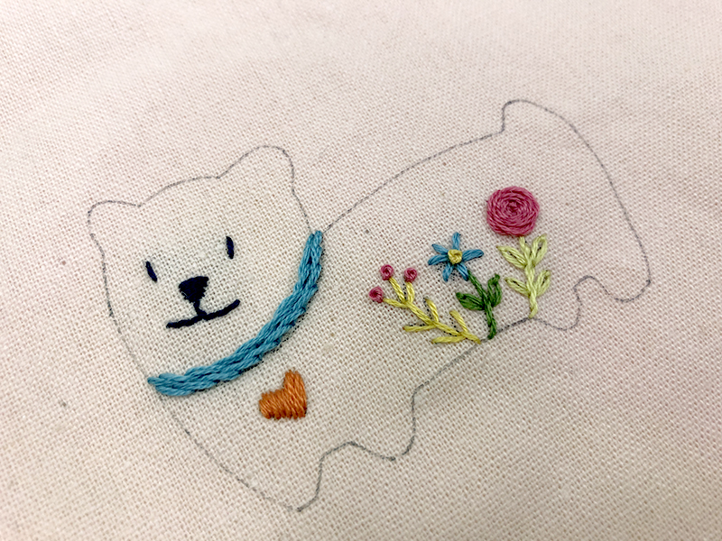 창문여고 프랑스자수 방과후 수업 자수 브로치 도안