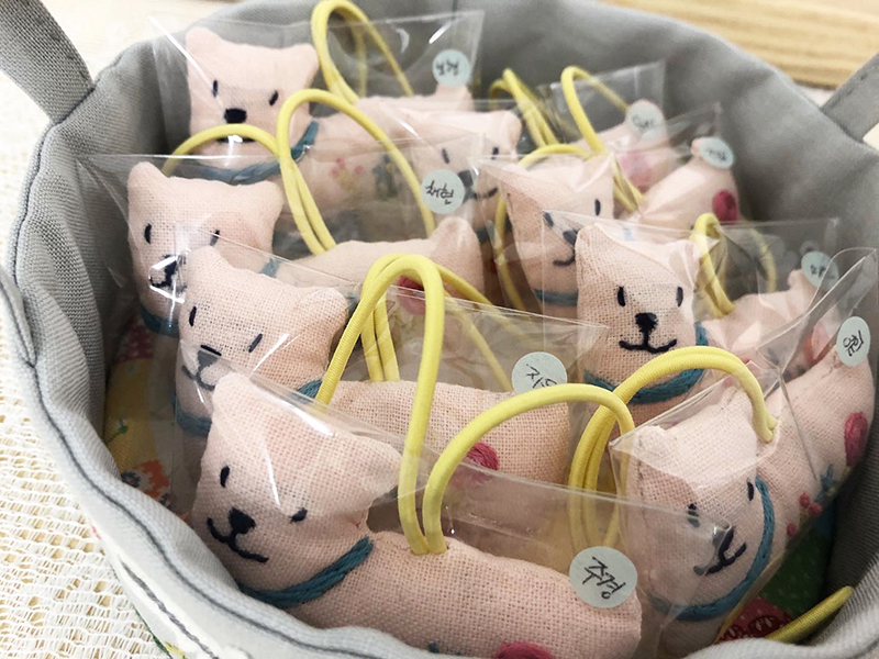 창문여고 프랑스자수 방과후 수업 강아지 키링 단체 사진