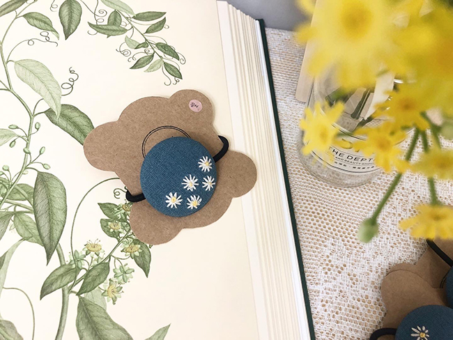 창문여고 프랑스자수 방과후 수업 작고 예쁜 꽃자수 머리끈