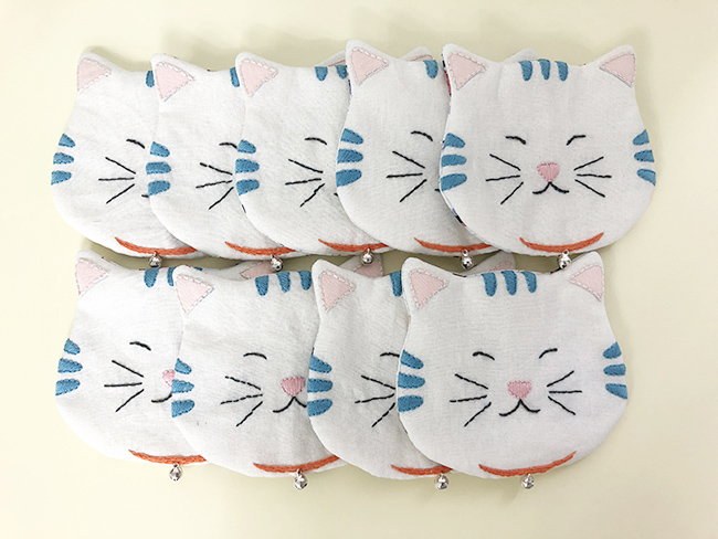 창문여고 프랑스자수 방과후 수업 고양이 티코스터 전면 사진