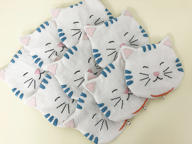 창문여고 고양이 티코스터 프랑스자수