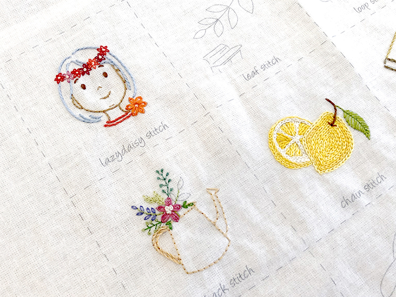 프랑스자수 스티치북 lazydaisy stitch