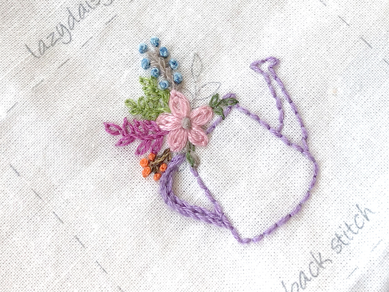 부암동 유금와당박물관 프랑스자수 출장수업 물조리개와 꽃자수