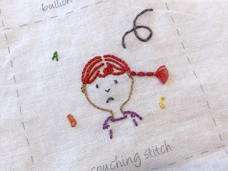 부암동 유금와당박물관 프랑스자수 출장수업 Couching Stitch