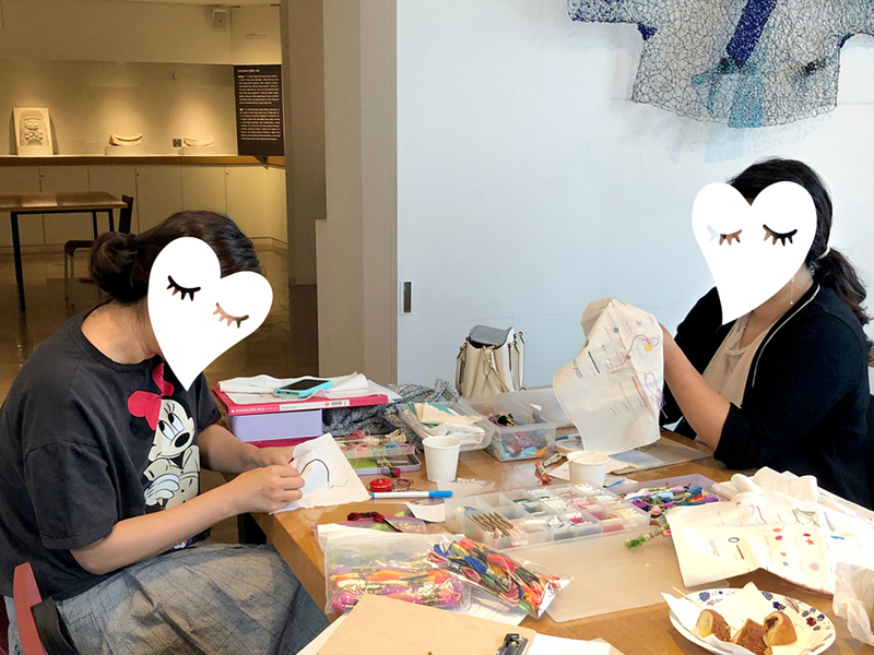 부암동 유금와당박물관 프랑스자수 출장수업 수강생들 모습