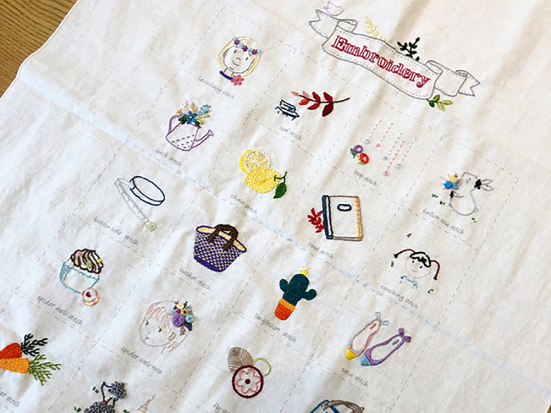 부암동 유금와당박물관 프랑스자수 출장수업 수강생이 완성한 스티치북