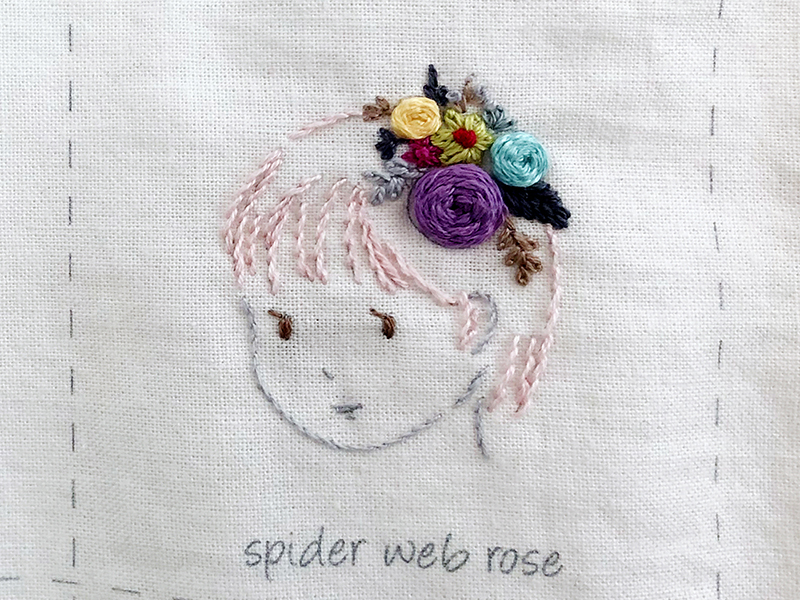 부암동 유금와당박물관 프랑스자수 출장수업 꽃 핀을 꽃은 소녀 자수