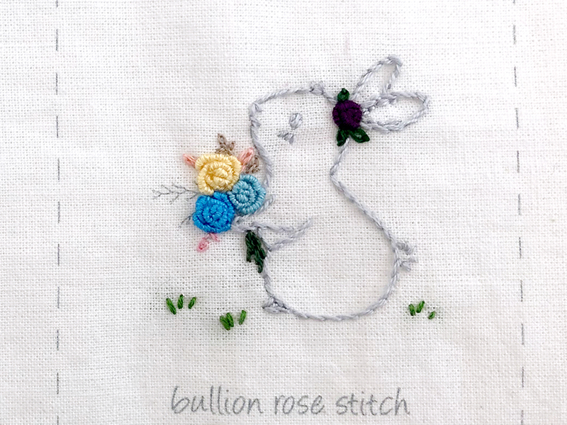 부암동 유금와당박물관 프랑스자수 출장수업 꽃을 든 토끼 스티치북