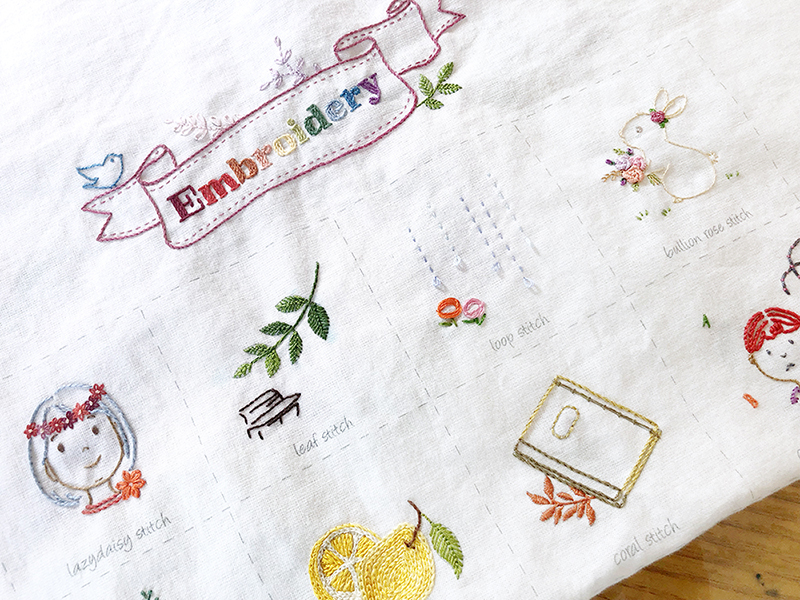 부암동 유금와당박물관 프랑스자수 출장수업 기초 스티치북 수강생 일부 완성작